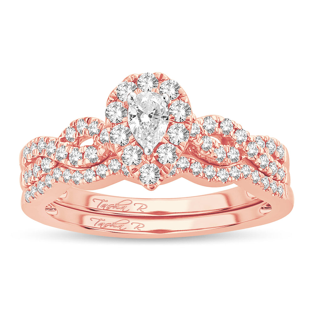 Delicate 14k Rose Gold 0.64CT Lab Diamond Ring
