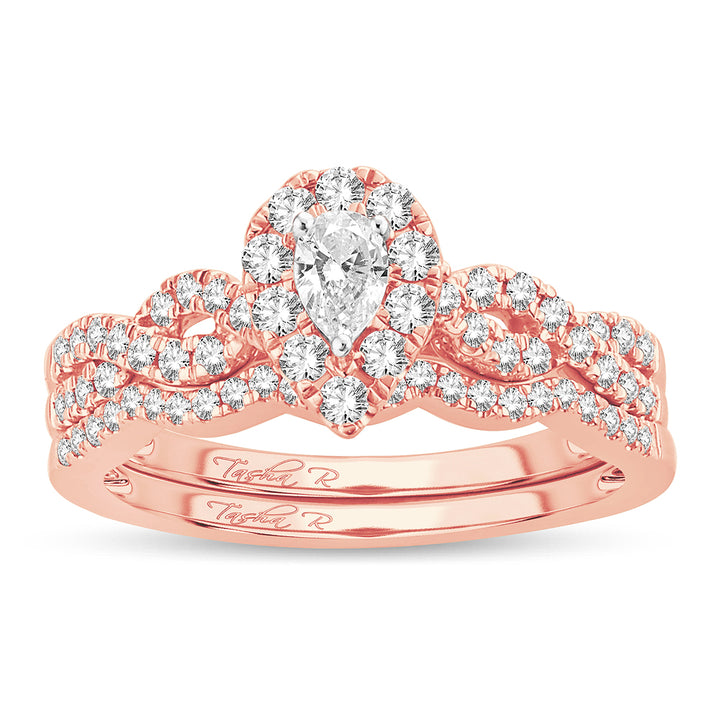 Delicate 14k Rose Gold 0.64CT Lab Diamond Ring