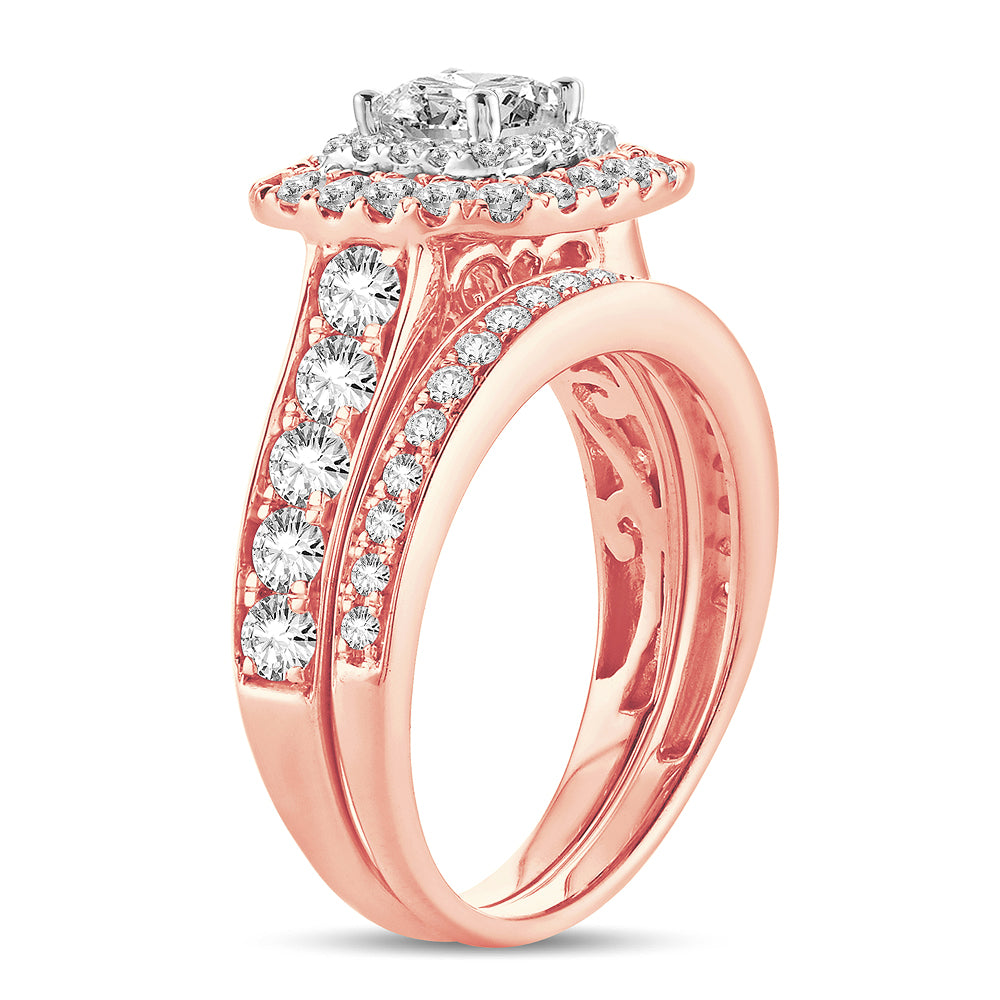 14k Rose Gold 2.02CT Lab Diamond Engagement Ring