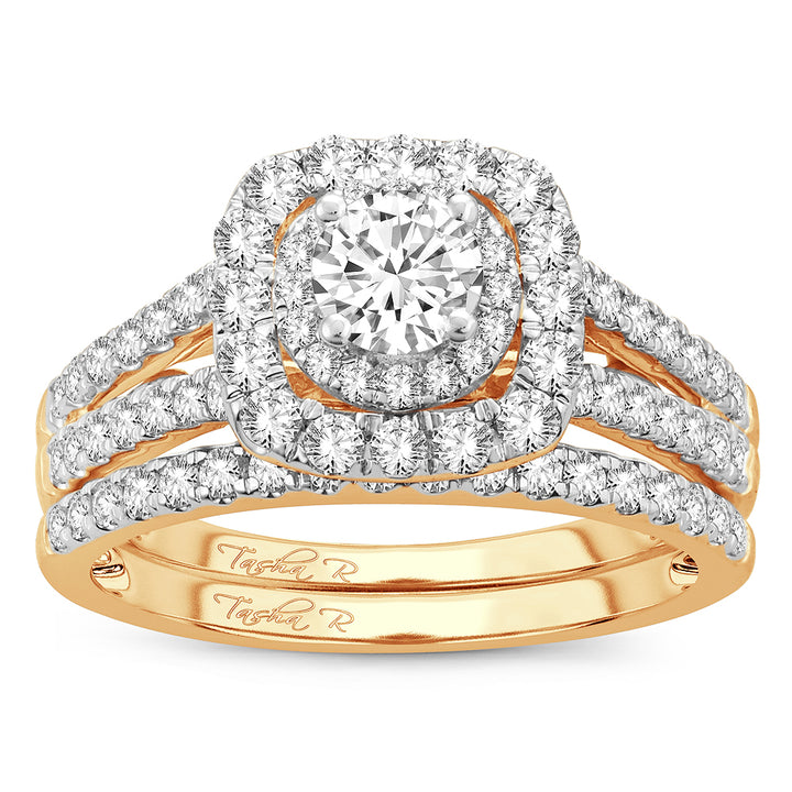 14K Yellow Gold 1.40CT Lab-Grown Diamond Bridal Ring