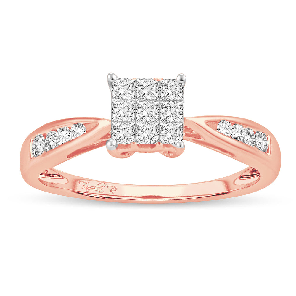 Timeless 14K Yellow Gold Lab Diamond Promise Ring (0.40CT)