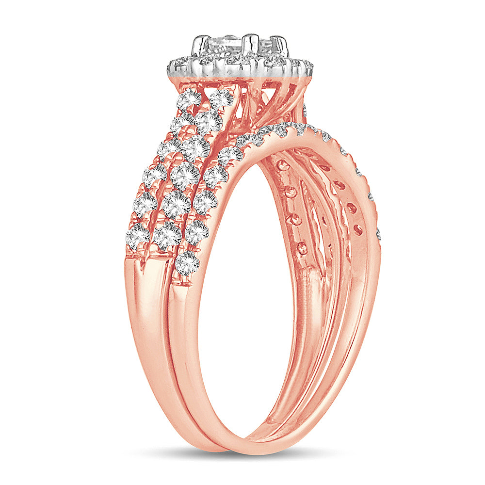 Romantic 14K Yellow Gold Lab Diamond Bridal Solitaire Ring