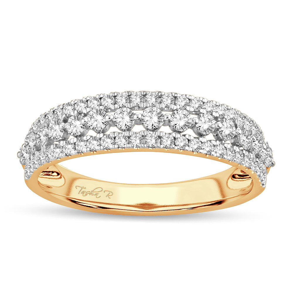 Chic 14k Yellow Gold 0.50ct Lab Diamond Womens Band