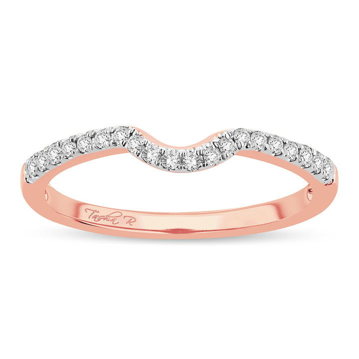 Delicate 14k Rose Gold Lab Diamond Womens Ring Enhancer