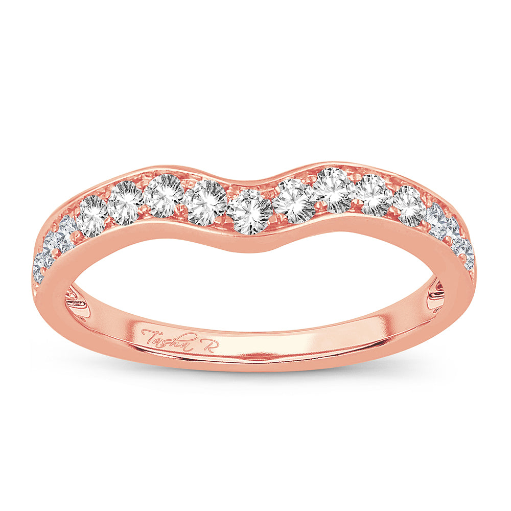 14k Rose Gold 0.50CT Lab Diamond Enhancer Ring Band