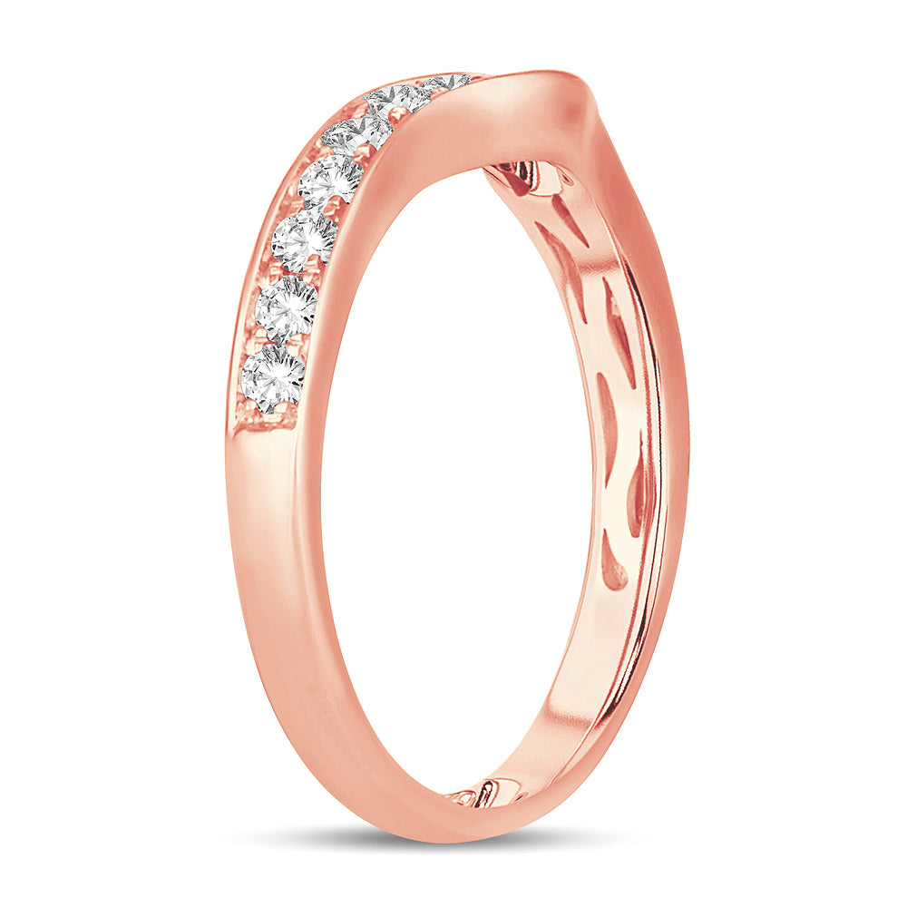 14k Rose Gold 0.50CT Lab Diamond Enhancer Ring Band