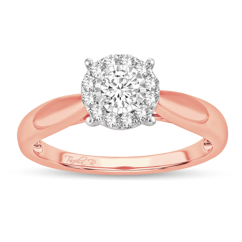 Delicate 14k Rose Gold Lab Grown Diamond Promise Ring