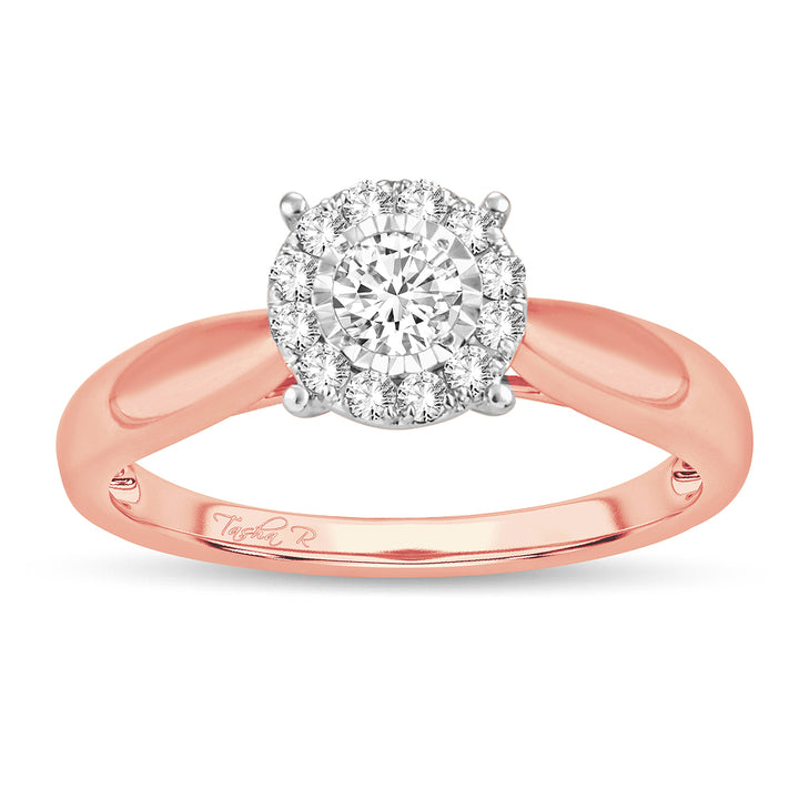 Delicate 14k Rose Gold Lab Grown Diamond Promise Ring