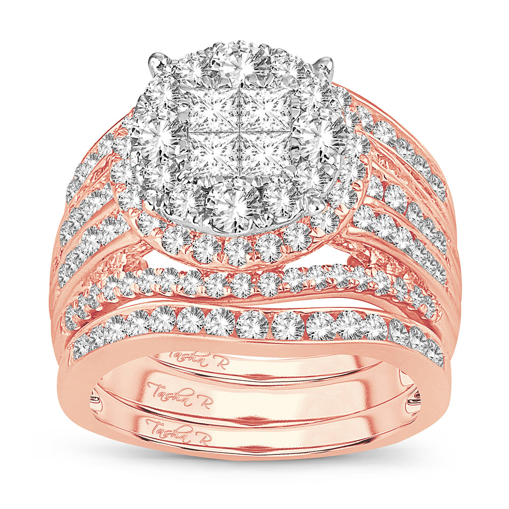 14k Rose Gold Lab Diamond Bridal Ring (2.52CT)