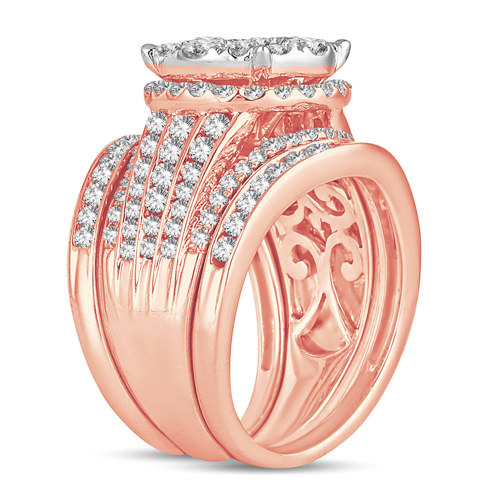 14k Rose Gold Lab Diamond Bridal Ring (2.52CT)