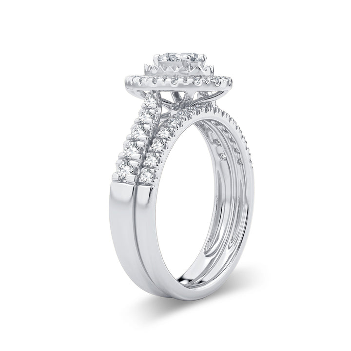 Luminous 14k White Gold Lab Diamond Bridal Ring (1.00CT)