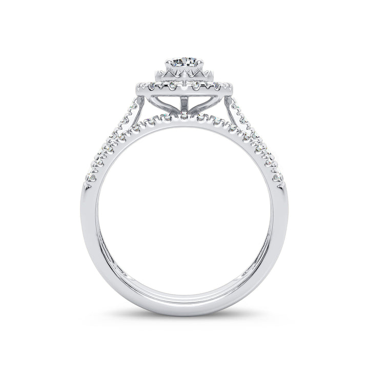 Luminous 14k White Gold Lab Diamond Bridal Ring (1.00CT)