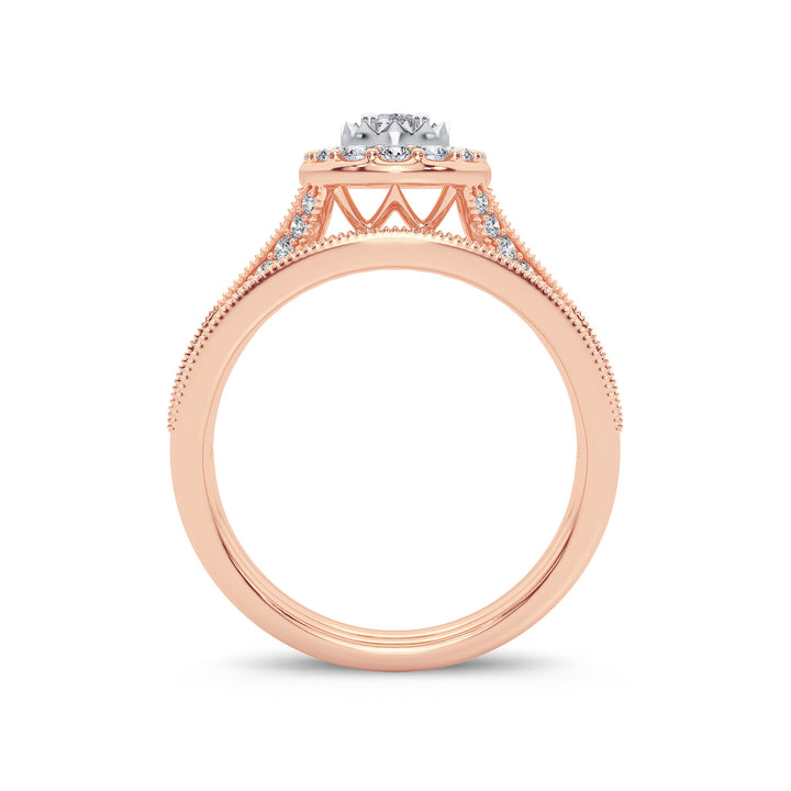 Timeless 14k Rose Gold 1CT Lab Diamond Engagement Ring