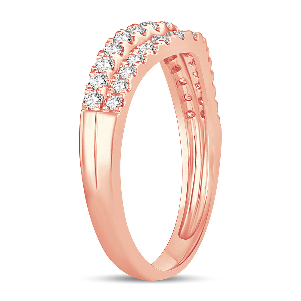 14k Rose Gold 0.50ct Lab Diamond Ring Enhancer Band