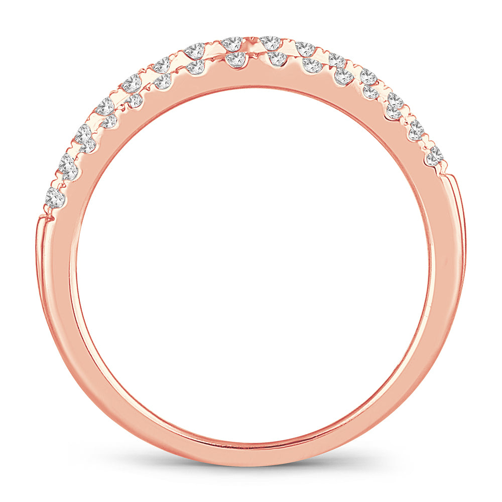 14k Rose Gold 0.50ct Lab Diamond Ring Enhancer Band