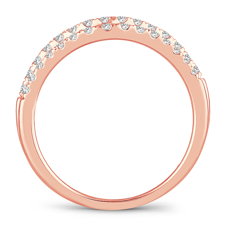 14k Rose Gold 0.50ct Lab Diamond Ring Enhancer Band