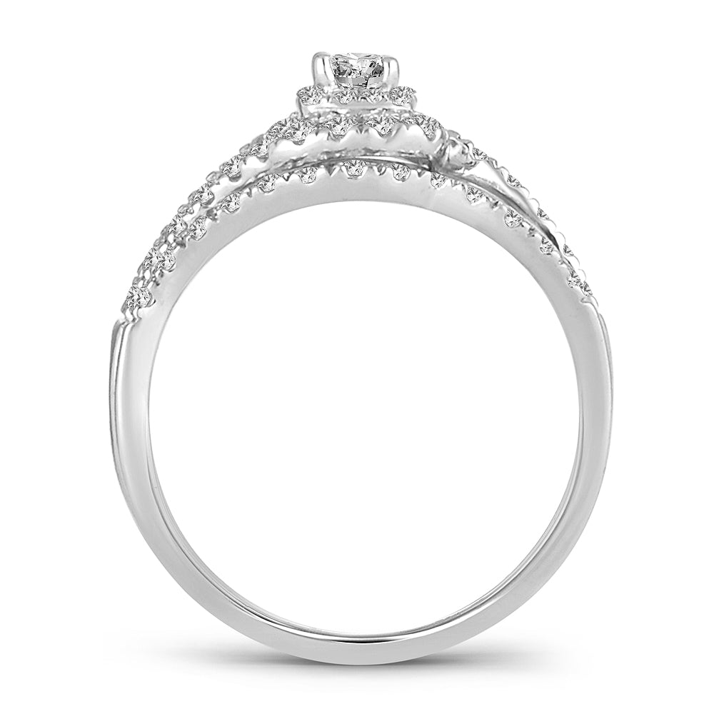 14k White Gold 0.50ct Lab Diamond Bridal Ring