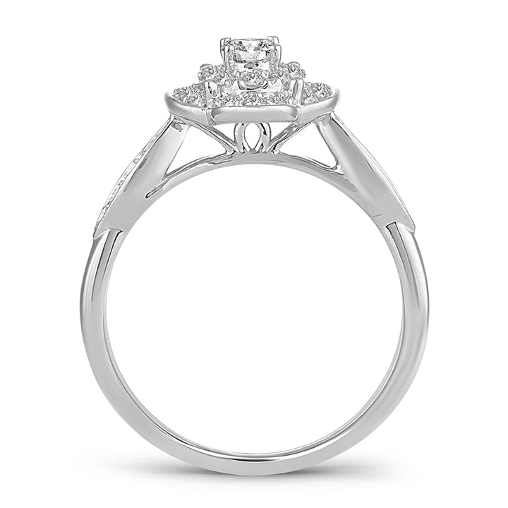 Chic 14k White Gold Lab-Created Diamond Fashion Ring (0.50 CT)