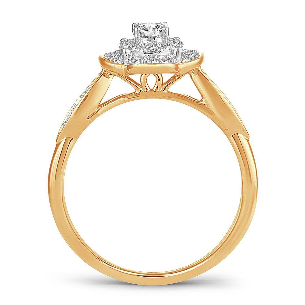 Chic 14k Yellow Gold Lab Grown Diamond Fashion Ring (0.50CT)