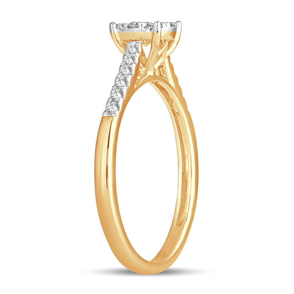 14K Yellow Gold Lab Diamond Engagement Ring (0.35CT)