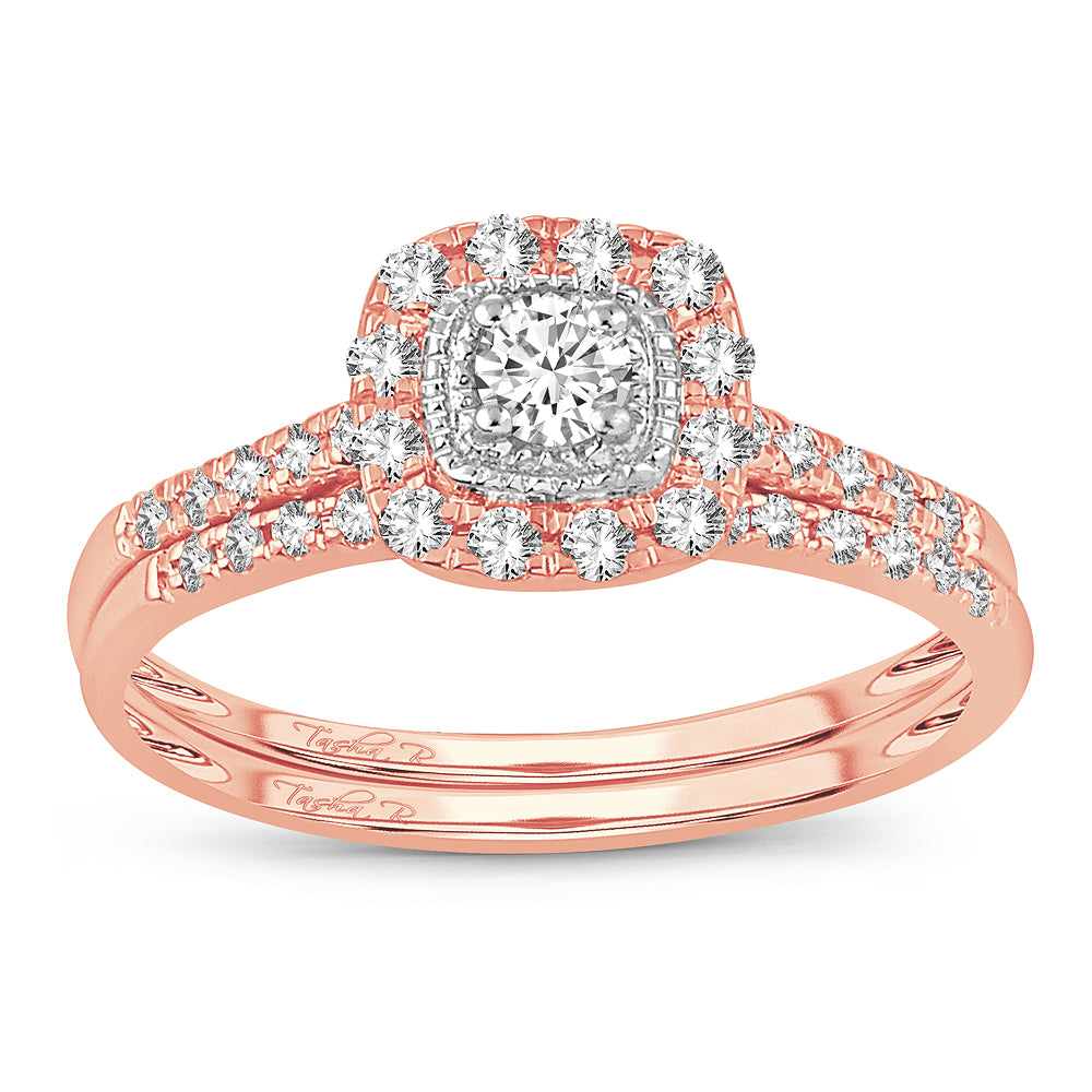 Romantic 14k Rose Gold Lab Diamond Engagement Ring (0.33CT)