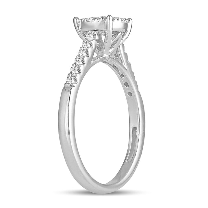 Timeless 14k White Gold Lab Diamond Engagement Ring 0.50CT
