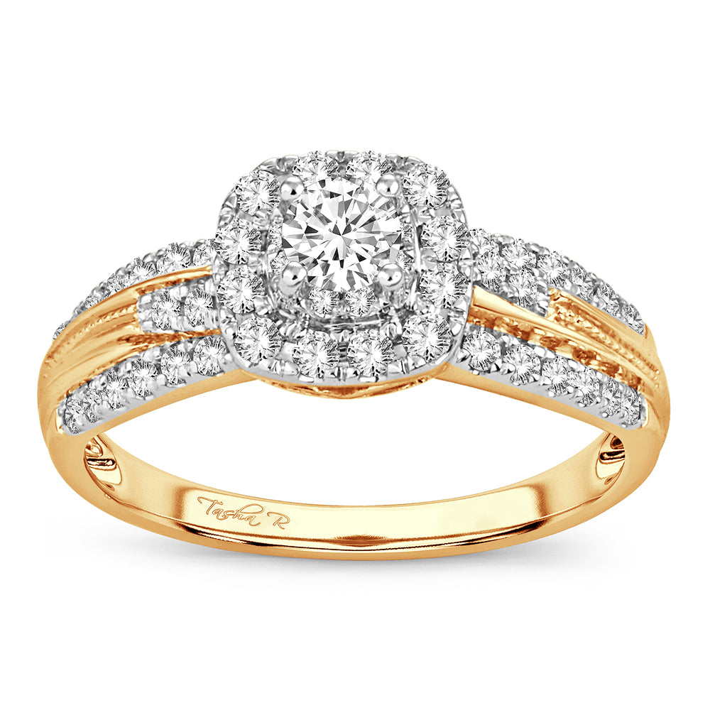 14K Yellow Gold Lab-Grown 0.62CT Diamond Engagement Ring