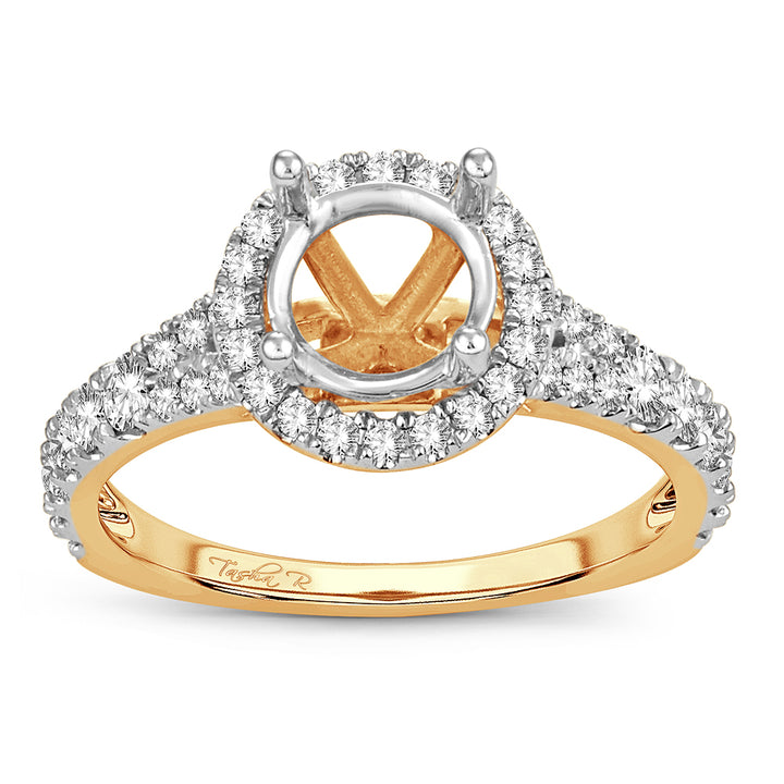 14K Yellow Gold Lab Diamond Semi-Mount Engagement Ring