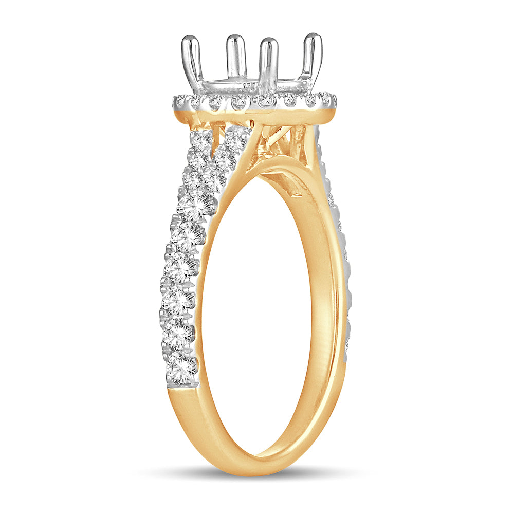 14K Yellow Gold Lab Diamond Semi-Mount Engagement Ring