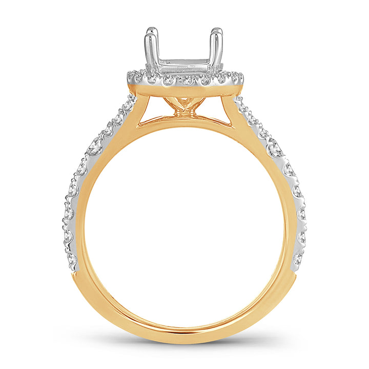 14K Yellow Gold Lab Diamond Semi-Mount Engagement Ring