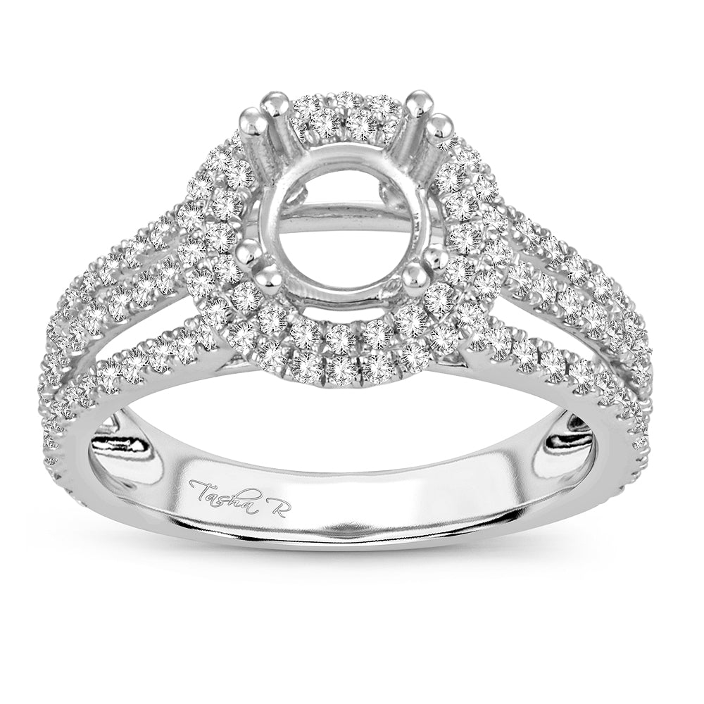 14K White Gold Lab Diamond Semi-Mount Engagement Ring Brilliance