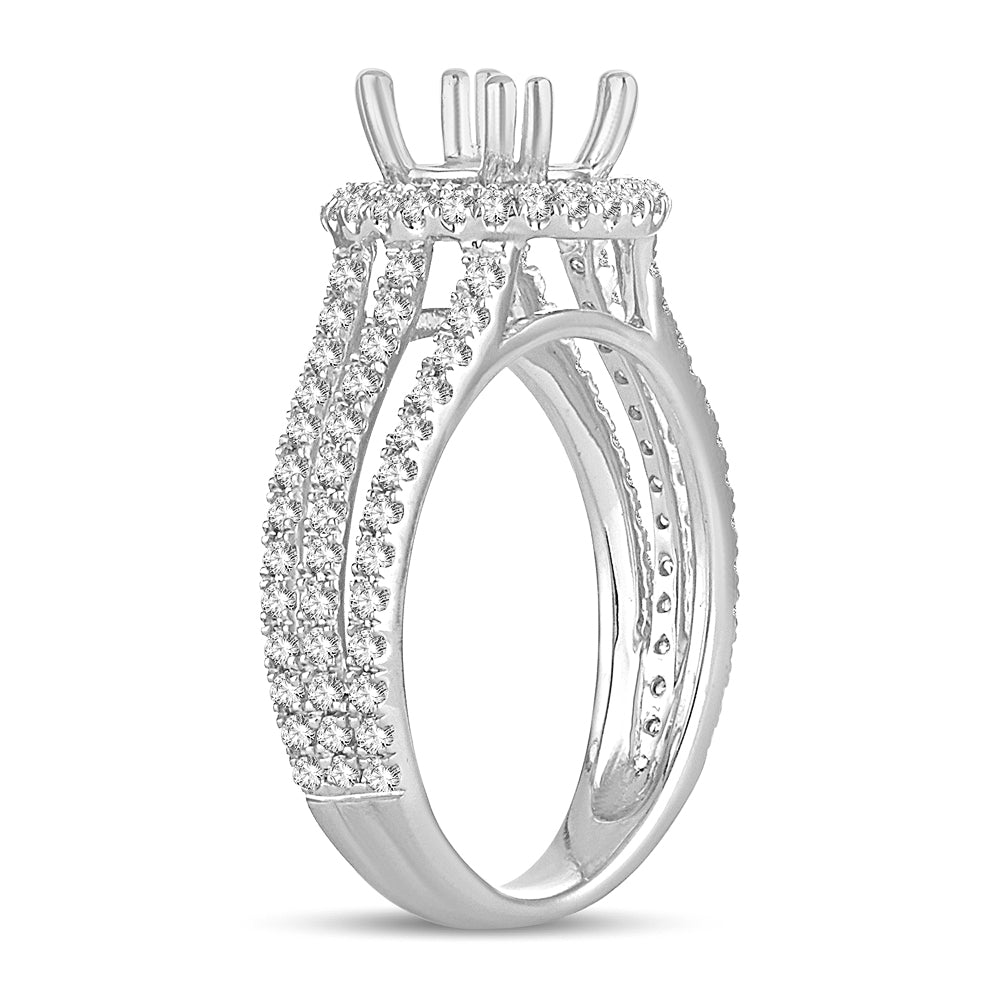 14K White Gold Lab Diamond Semi-Mount Engagement Ring Brilliance