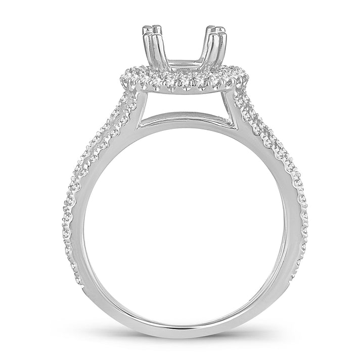 14K White Gold Lab Diamond Semi-Mount Engagement Ring Brilliance