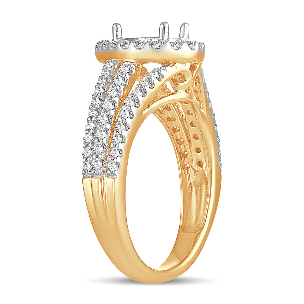 14K Yellow Gold Lab Diamond Semi-Mount Engagement Ring
