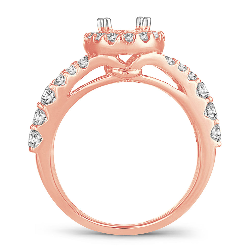 14K 1.00CT Diamond semi-mount ring
