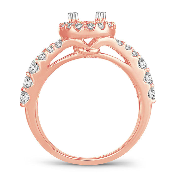 14K 1.00CT Diamond semi-mount ring