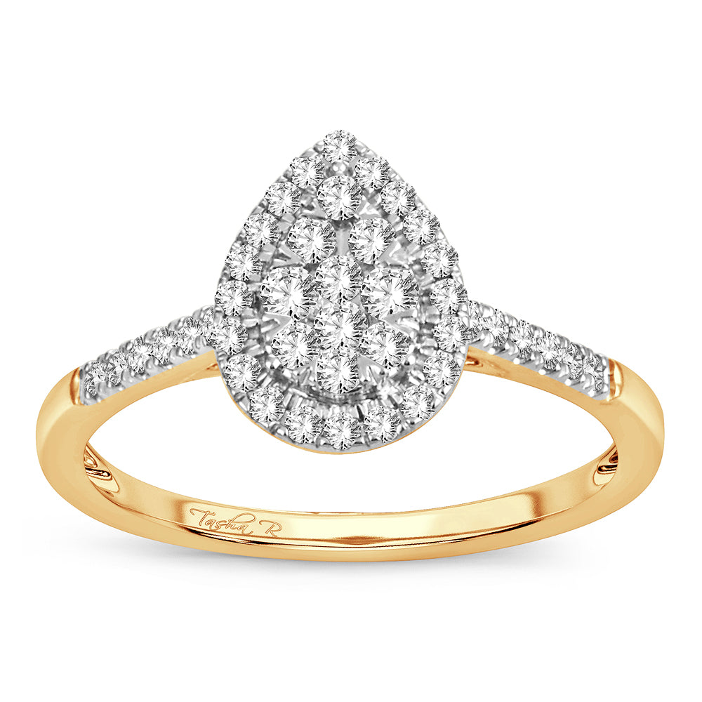 Chic 14k Yellow Gold Lab-Grown Diamond Fashion Ring (0.33CT)