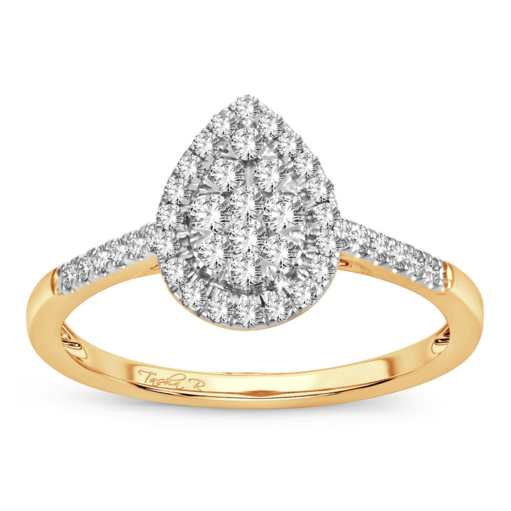 Chic 14k Yellow Gold Lab-Grown Diamond Fashion Ring (0.33CT)