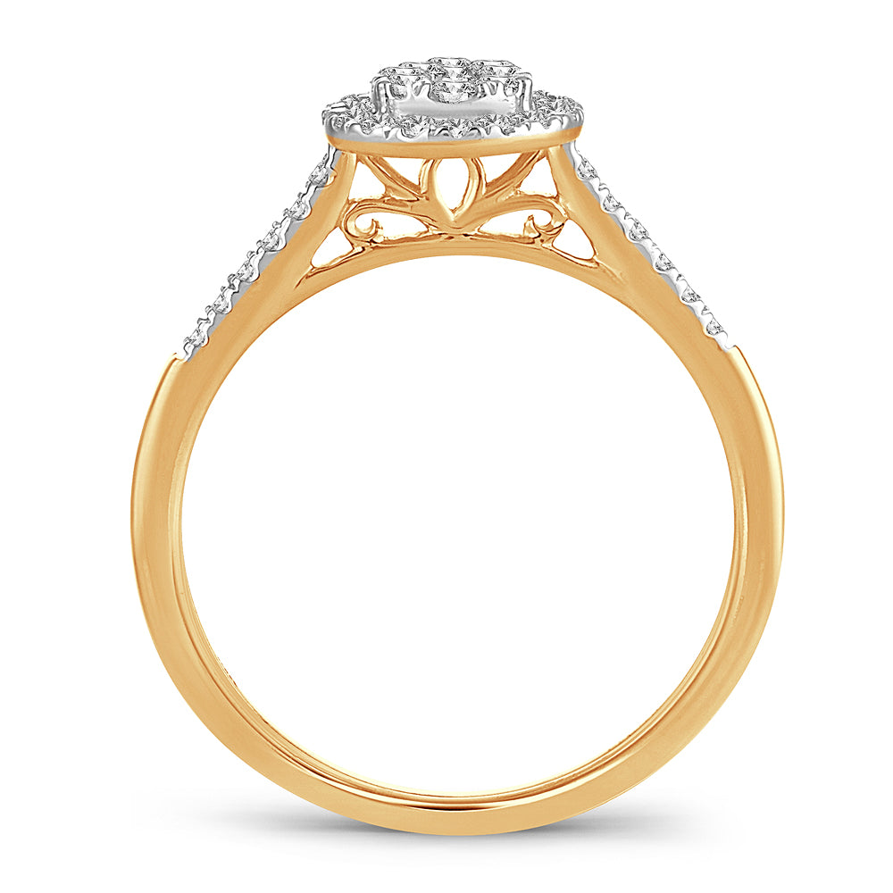 Chic 14k Yellow Gold Lab-Grown Diamond Fashion Ring (0.33CT)
