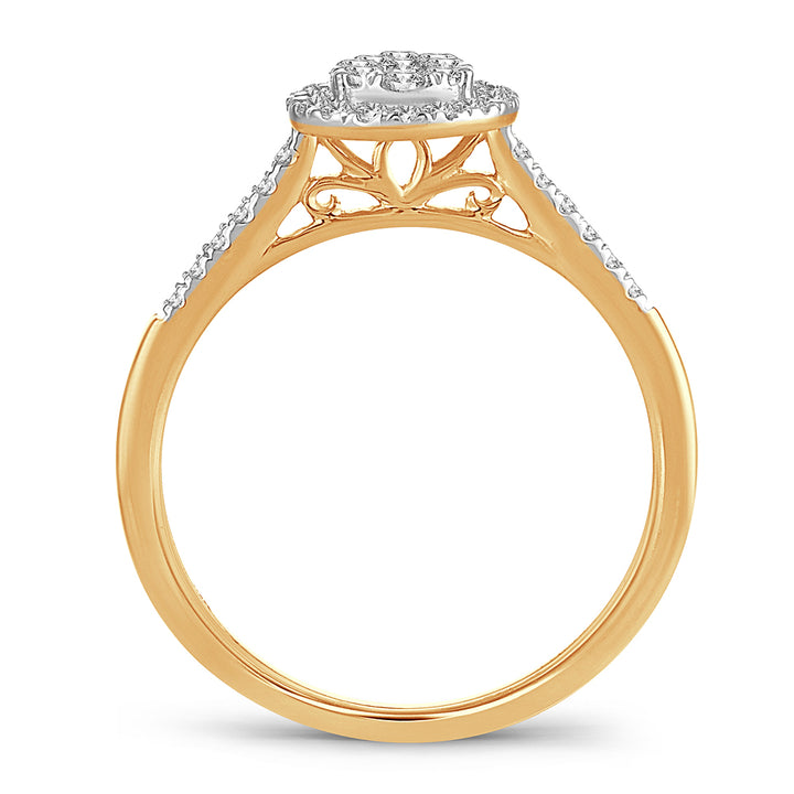 Chic 14k Yellow Gold Lab-Grown Diamond Fashion Ring (0.33CT)