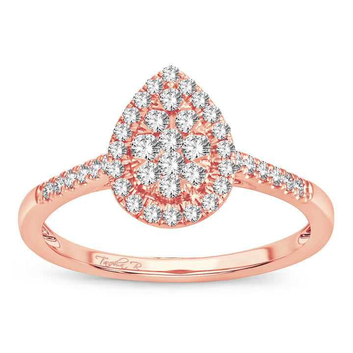 Romantic 14k Rose Gold Lab Diamond Fashion Ring (0.33CT)