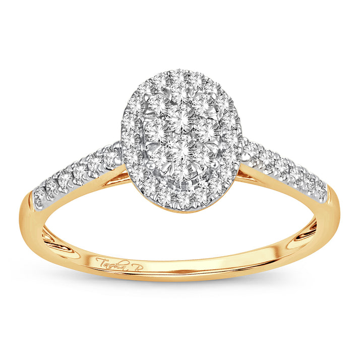Luminous 14k Yellow Gold Lab Diamond Fashion Ring (0.33CT)