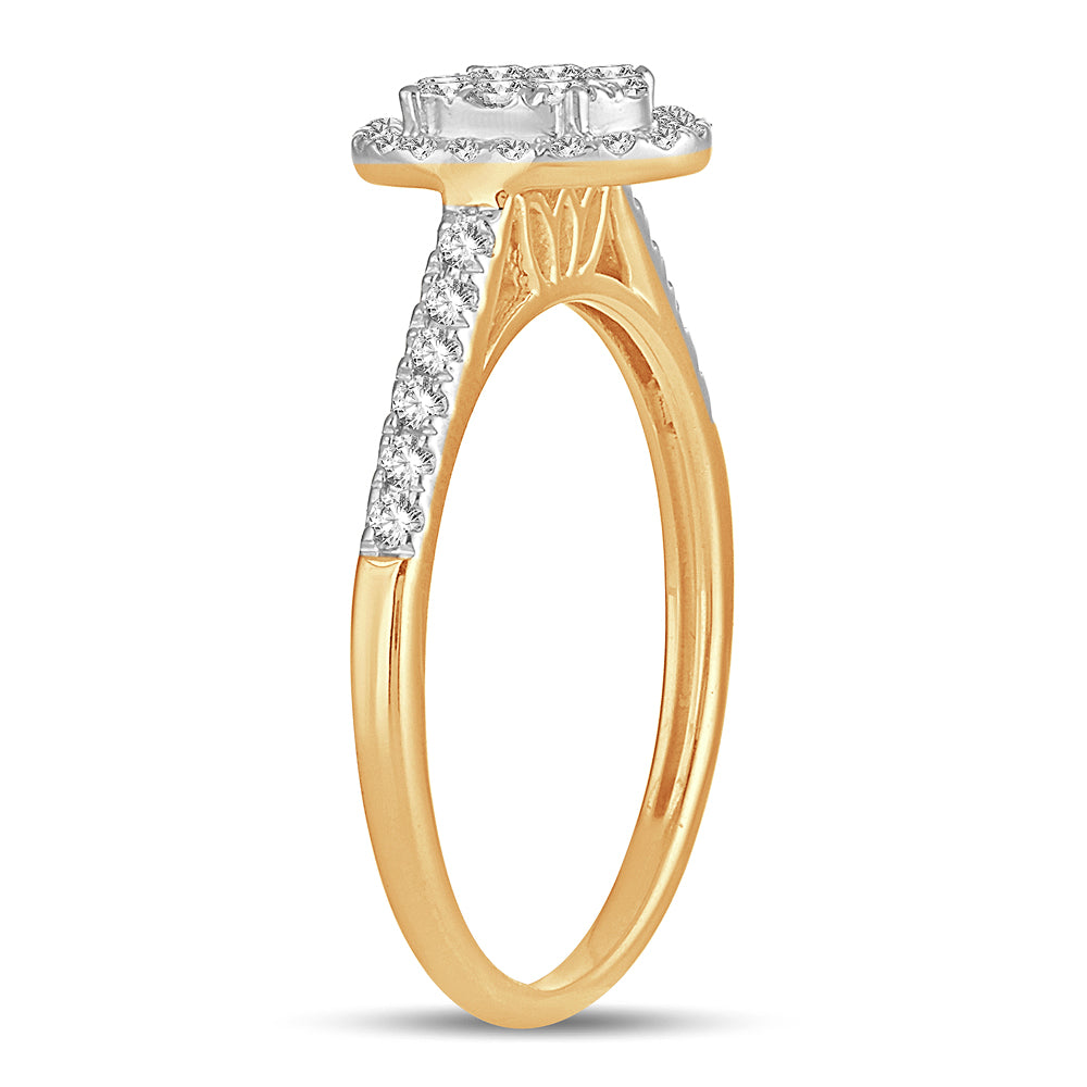 Luminous 14k Yellow Gold Lab Diamond Fashion Ring (0.33CT)