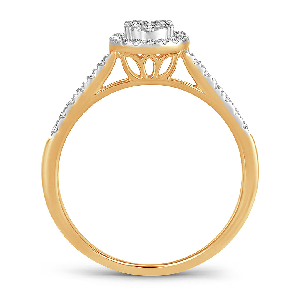 Luminous 14k Yellow Gold Lab Diamond Fashion Ring (0.33CT)