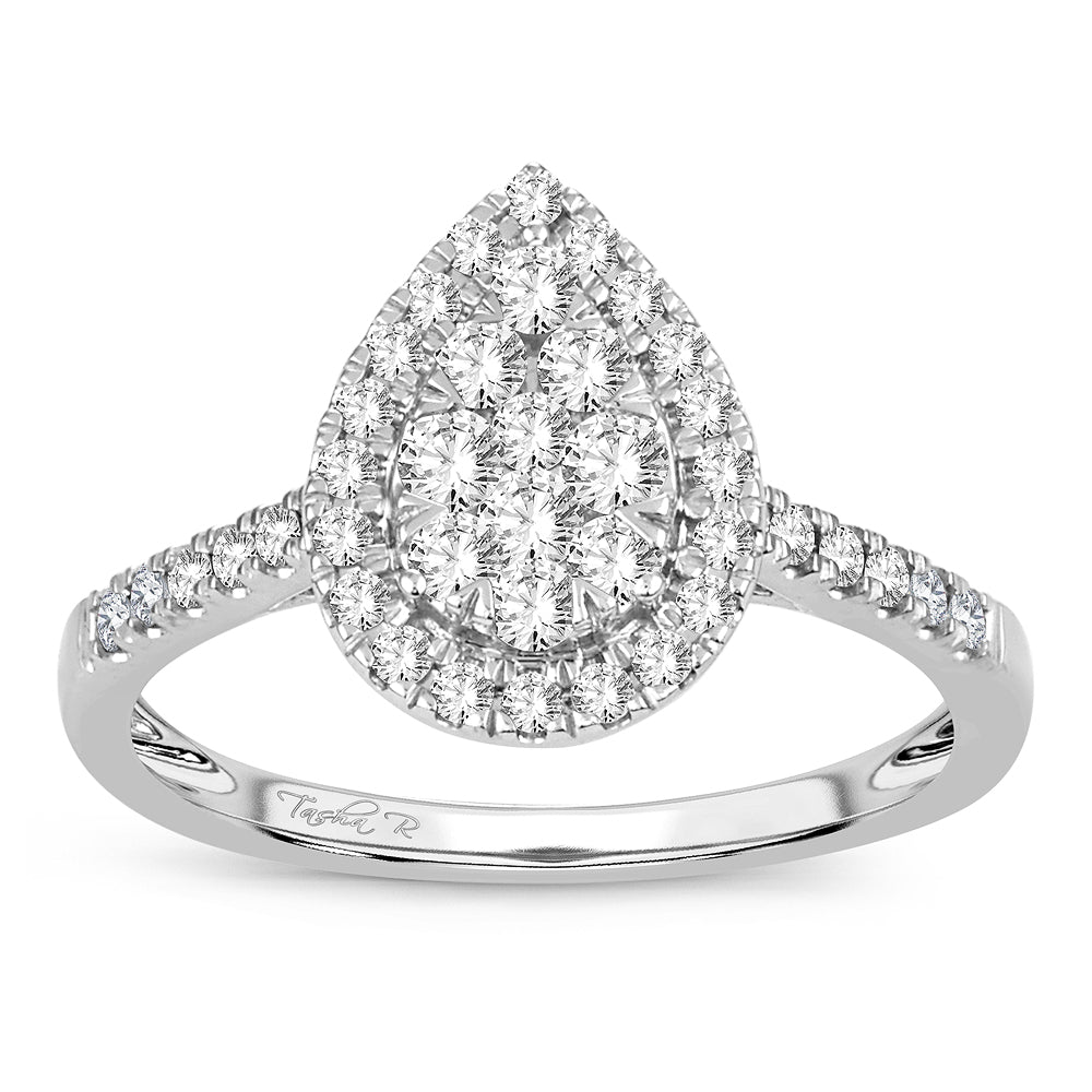 Sparkling 0.50CT Lab Diamond Ring in White Gold