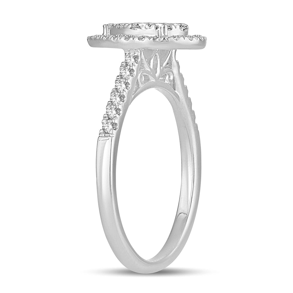 Sparkling 0.50CT Lab Diamond Ring in White Gold