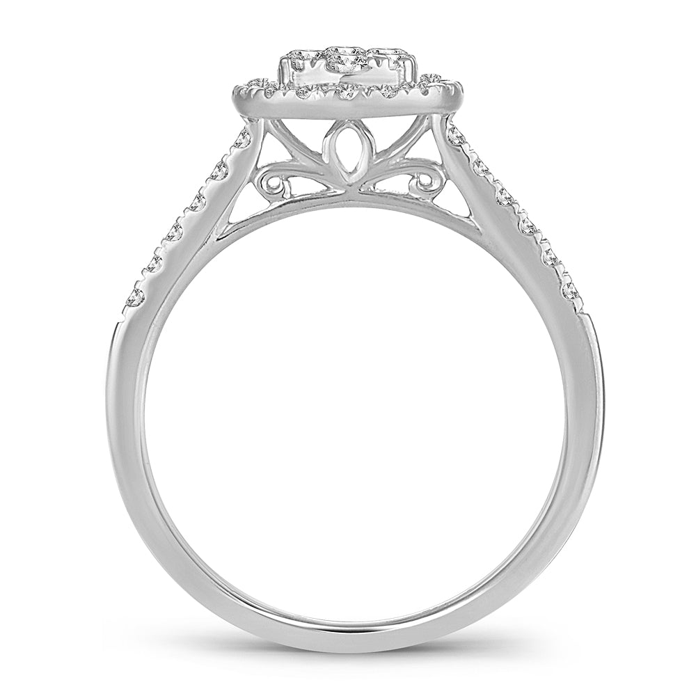 Sparkling 0.50CT Lab Diamond Ring in White Gold