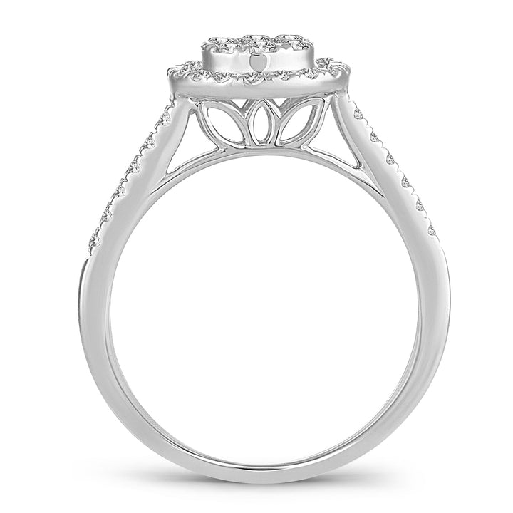Chic 14k White Gold Lab Diamond Fashion Ring (0.50CT)