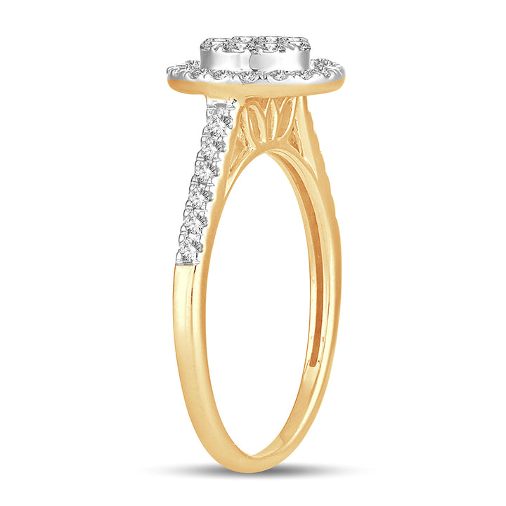 Chic 14k Yellow Gold Lab Grown Diamond Fashion Ring (0.50CT)