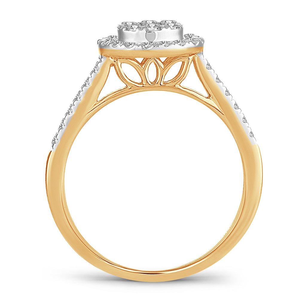 Chic 14k Yellow Gold Lab Grown Diamond Fashion Ring (0.50CT)